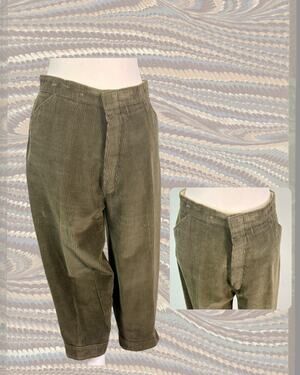 Vintage 80s David Andrew Manchester Equestrian Olive Knickers Riding Pants 28x18